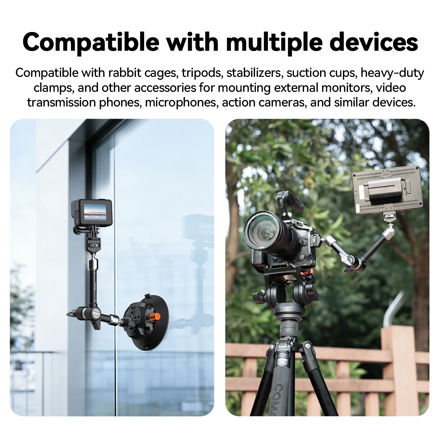 COMAN DF10S 11 inch Universal Joint Arm Aluminum Alloy 360 Camera Monitor Mic Mount 3KG - Image 7