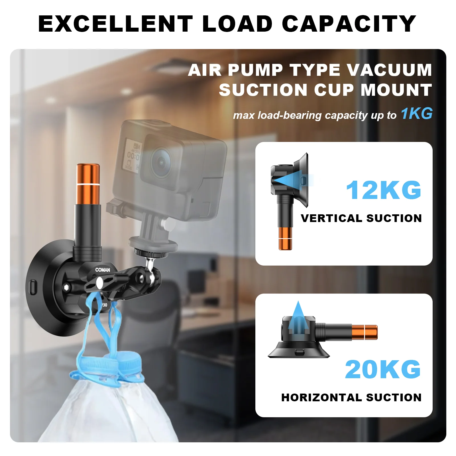 COMAN DP30 & DP45 Suction Cup Mounts for Cameras Phones - Image 6