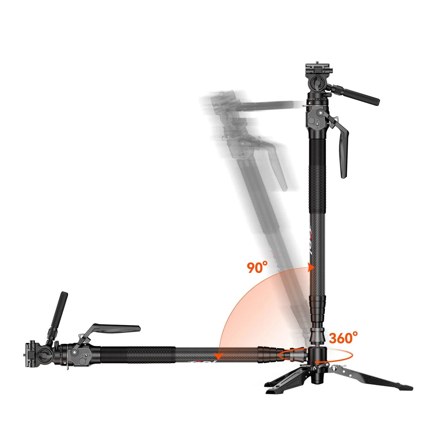COMAN M1MINI Carbon Fiber 4-Section One-Click Lift Monopod 62.8in Quick Adjustment - Image 10