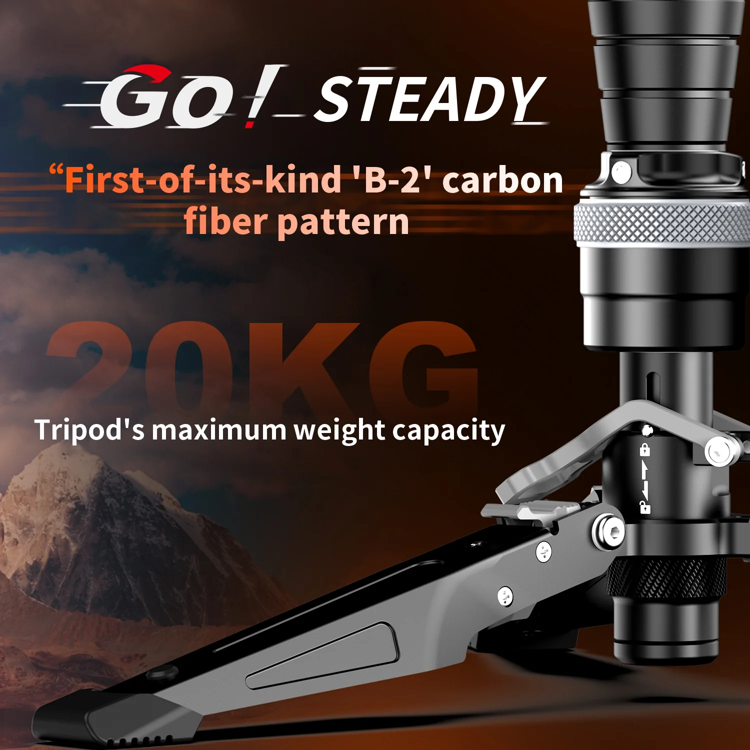 COMAN M1 & M1V5 Portable Lightweight Carbon Fiber Monopod Stable Support 44.1 lbs - Image 19