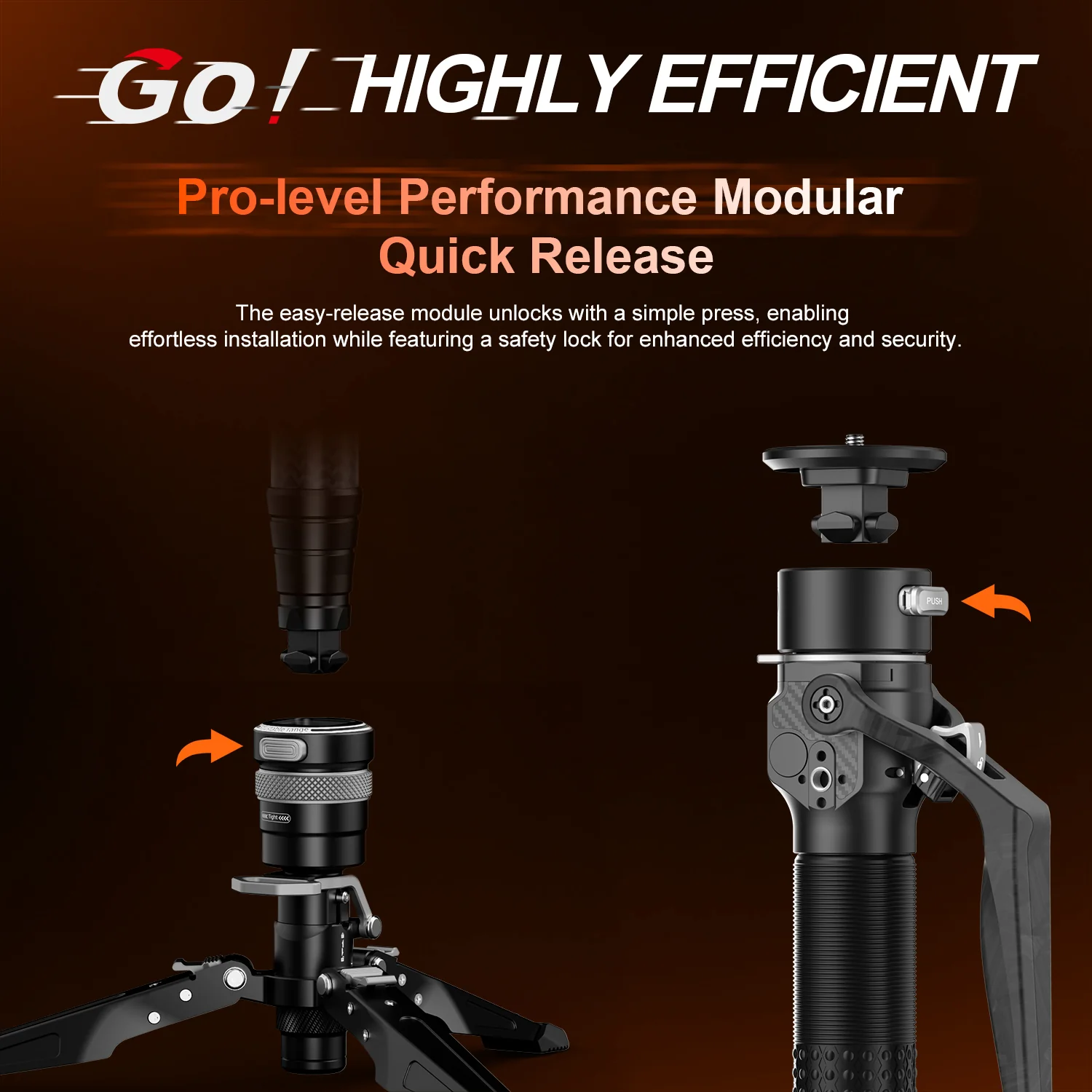 COMAN M1 Pro Monopod Quick Release Lightweight Carbon Fiber Monopod 44.1 lbs Load - Image 18