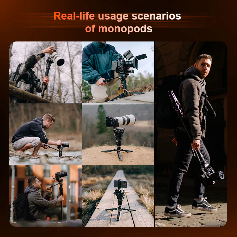 COMAN M1 Pro V5 Carbon Fiber Monopod One Click Quick Release 69in for Photo Video and Sports Events - Image 14