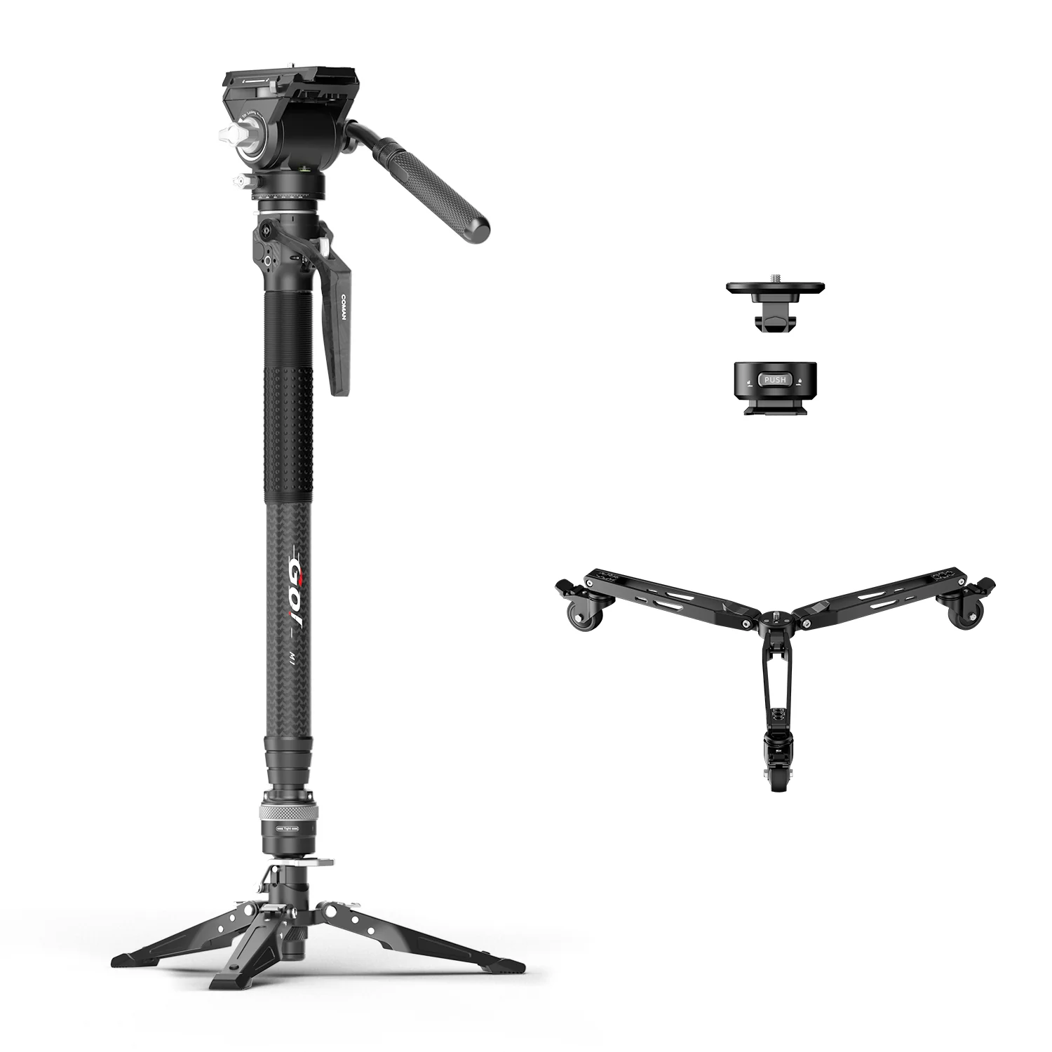 COMAN M1 Pro V5 Carbon Fiber Monopod One Click Quick Release 69in for Photo Video and Sports Events - Image 34