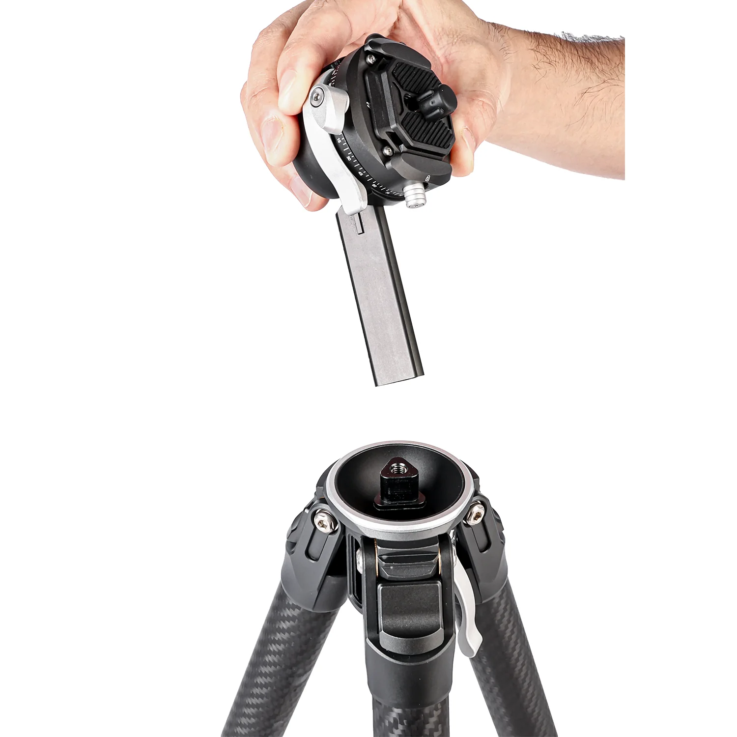 COMAN Zero F38 Carbon Fiber Quick Release Travel Tripod with Ball Head - Image 12