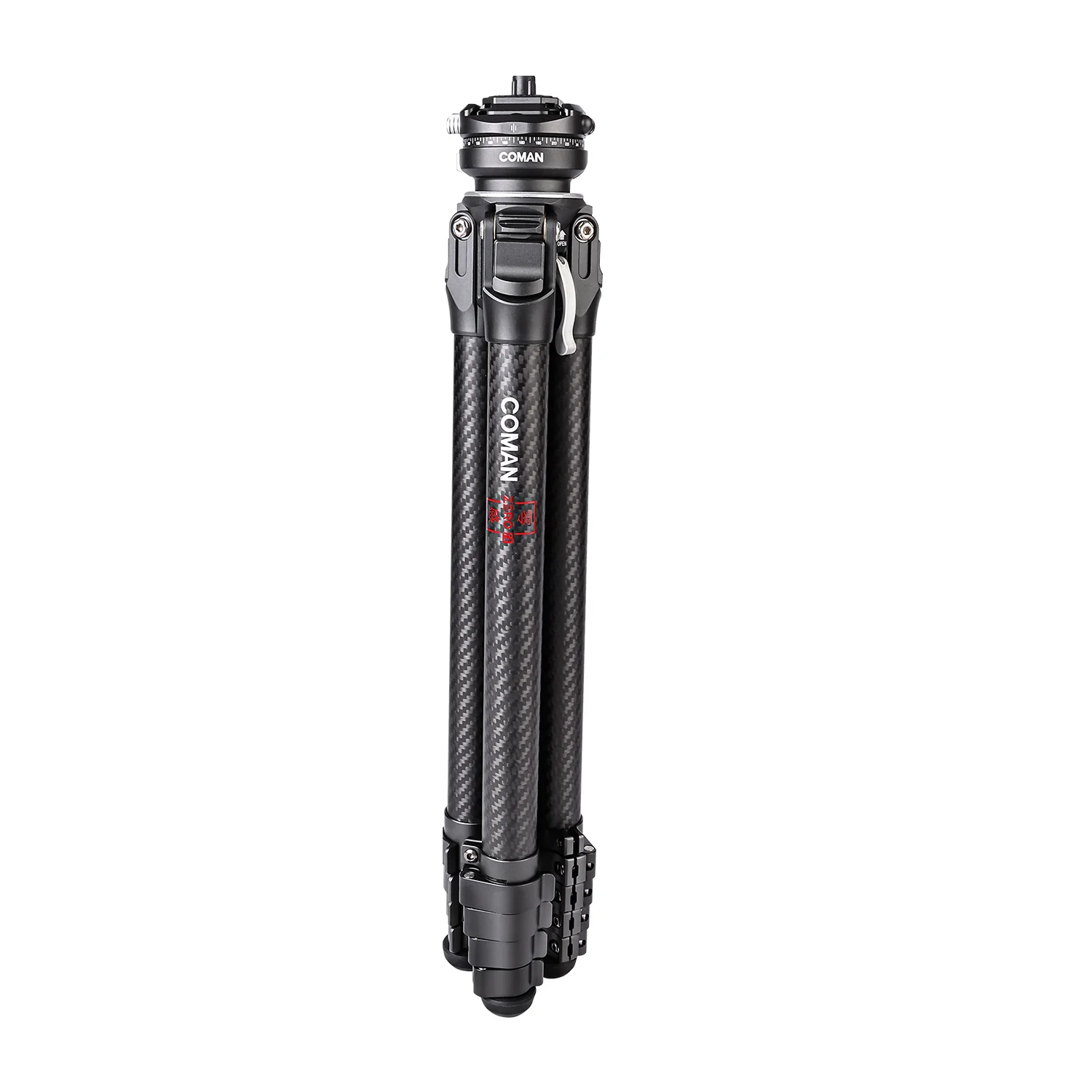 COMAN Zero F38 Carbon Fiber Quick Release Travel Tripod with Ball Head - Image 4