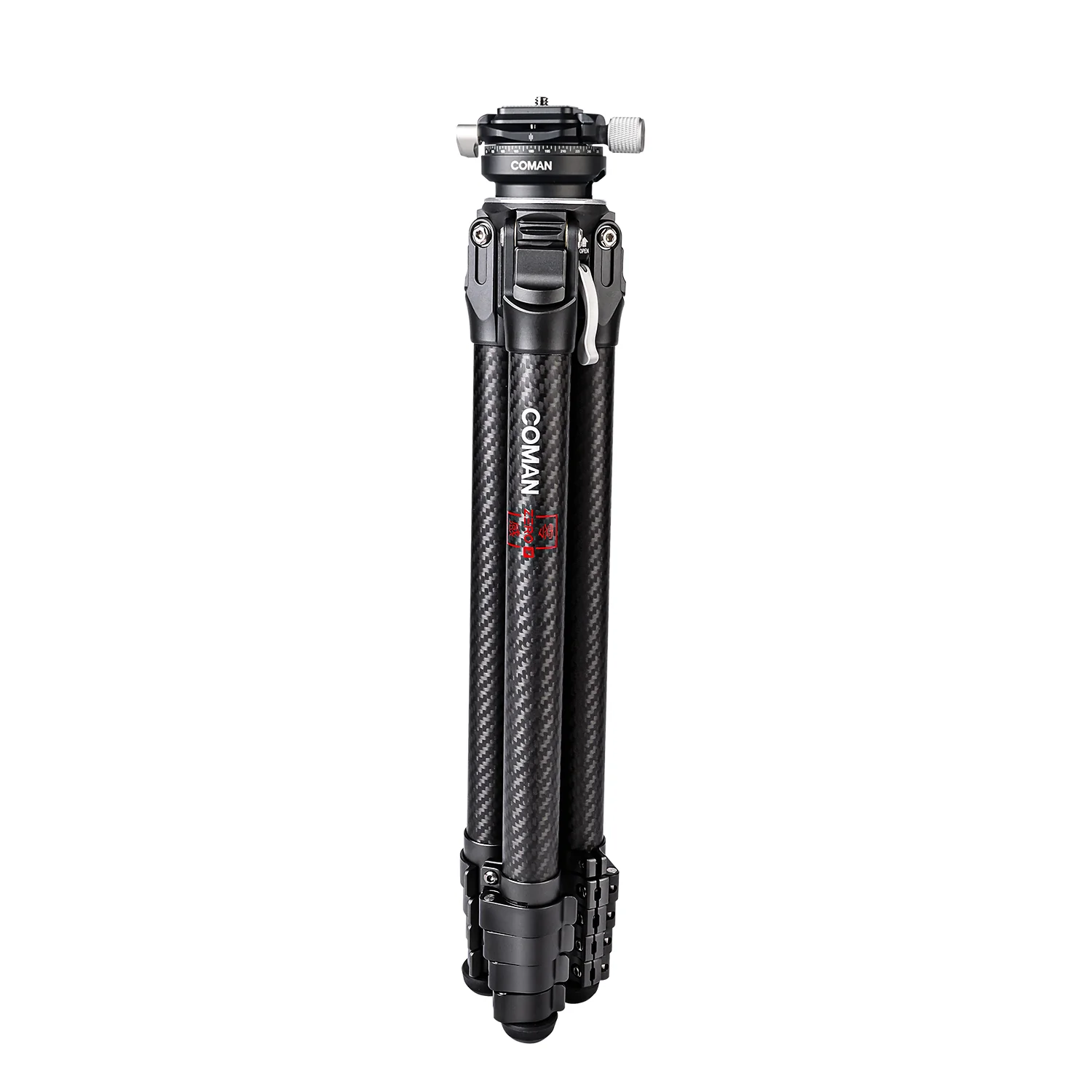 Coman Zero Y Professional Carbon Fiber Travel Tripod, 360° Ball Head, Arca Swiss for DSLR - Image 6