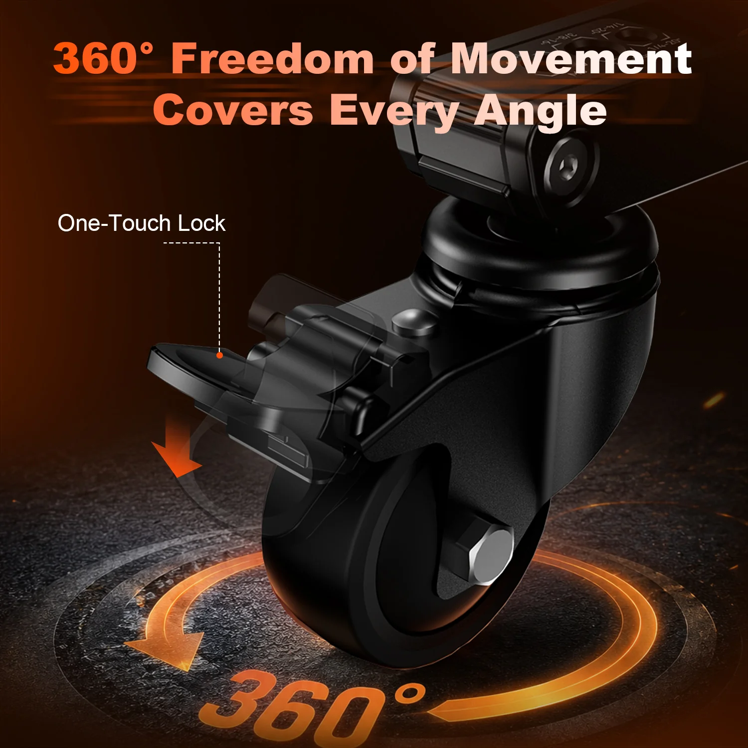 COMAN DF3 Aluminum Alloy Monopod Dolly 30kg / 66.1 lbs Load 360° Silent Wheels Quick Lock Compatible - Image 8