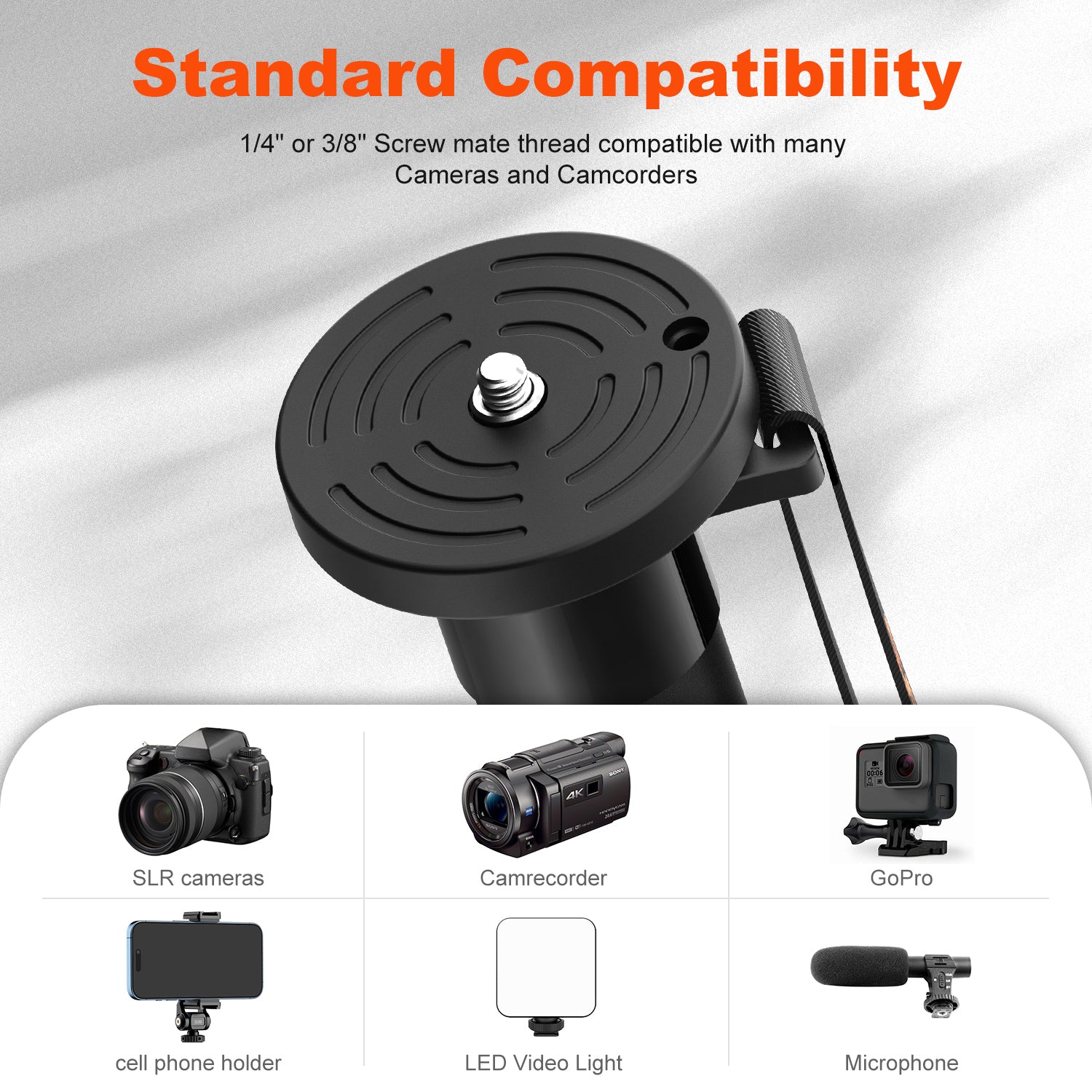 Coman DK288 Aluminium Trekking Pole Monopod with Compass Head & mount - Image 4