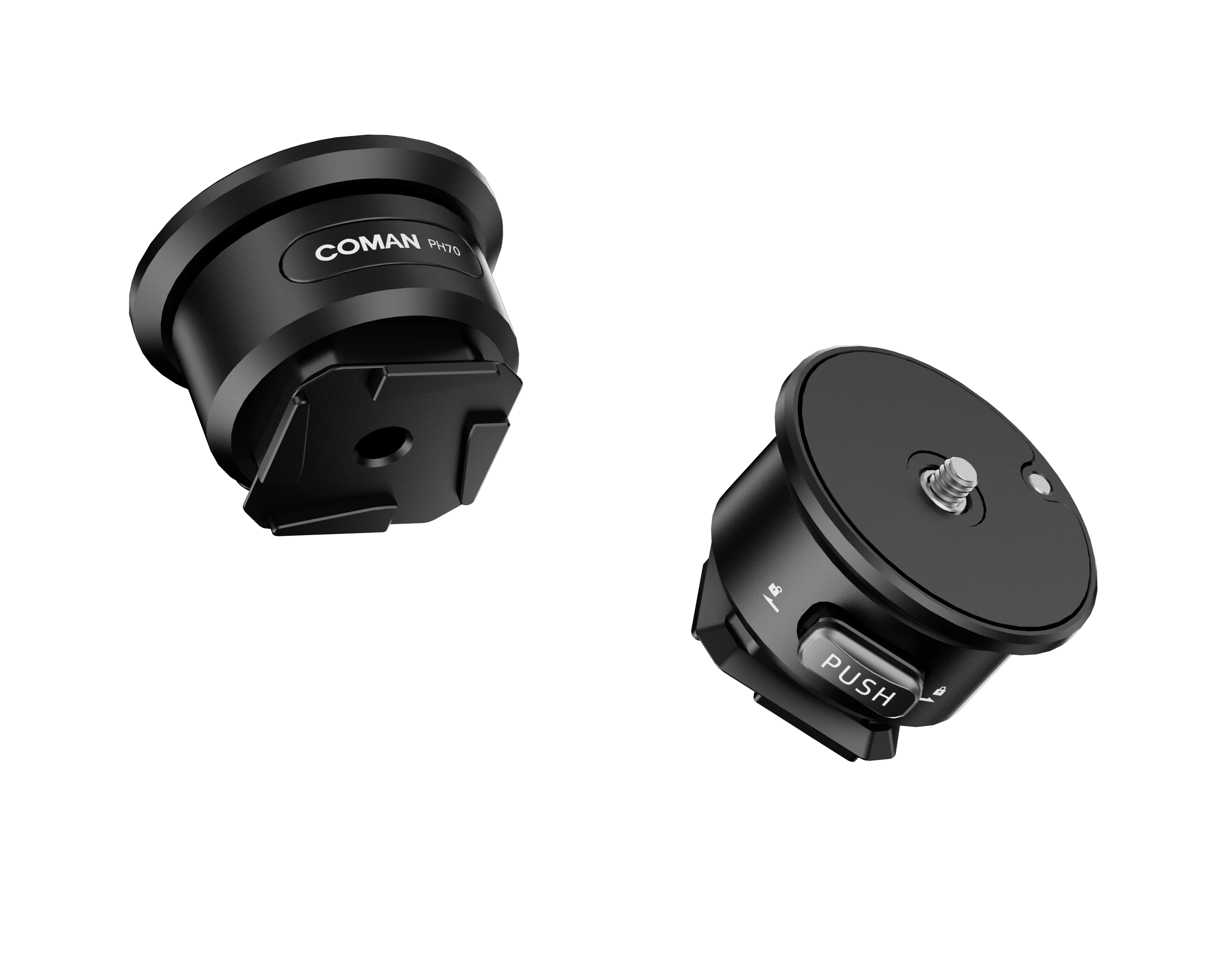 COMAN PH70 Quick Release Adapter – Fast Locking Tripod Mount 3/8 to 1/4 Conversion - Image 2