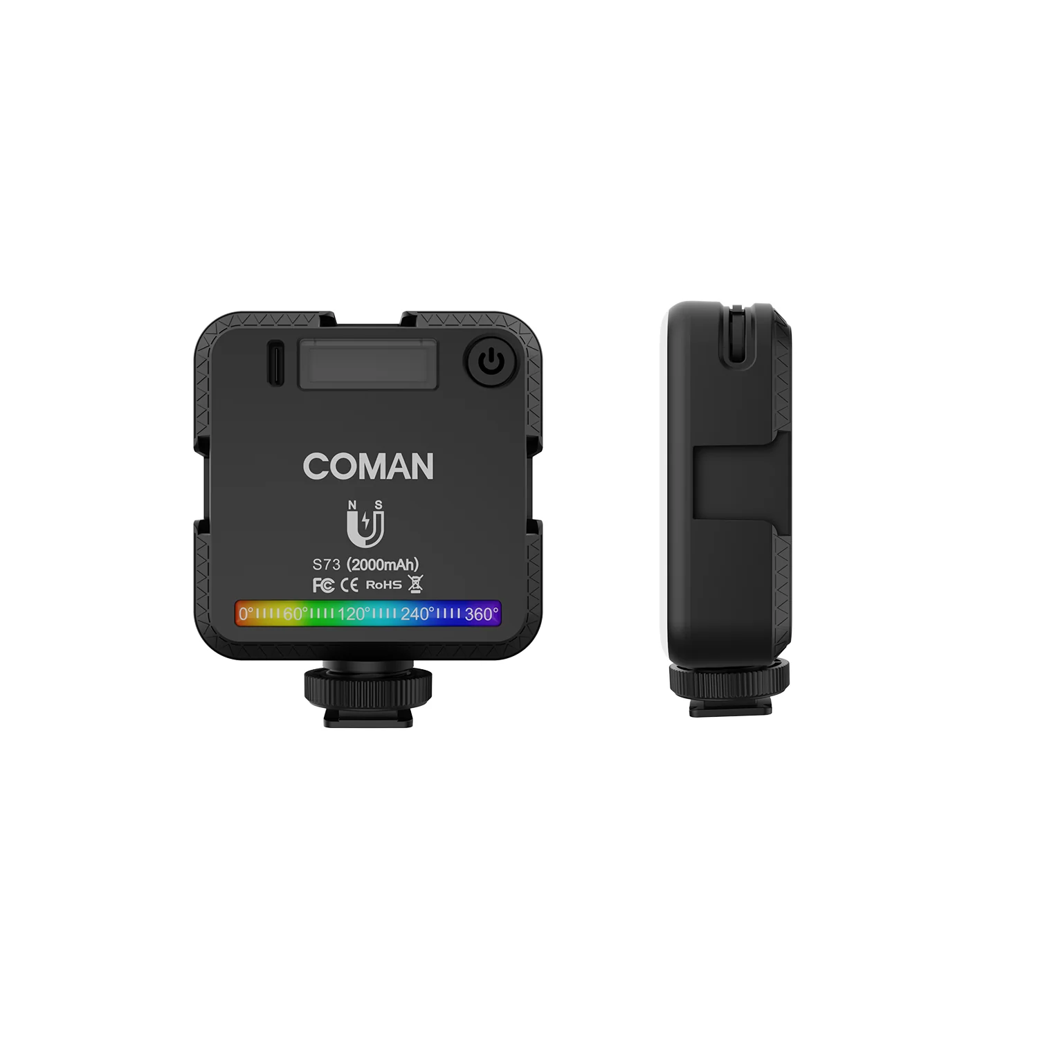COMAN S73 RGB Pockect Fill Light | 2000mAh Magnetic Mini Video Fill Light - Image 7