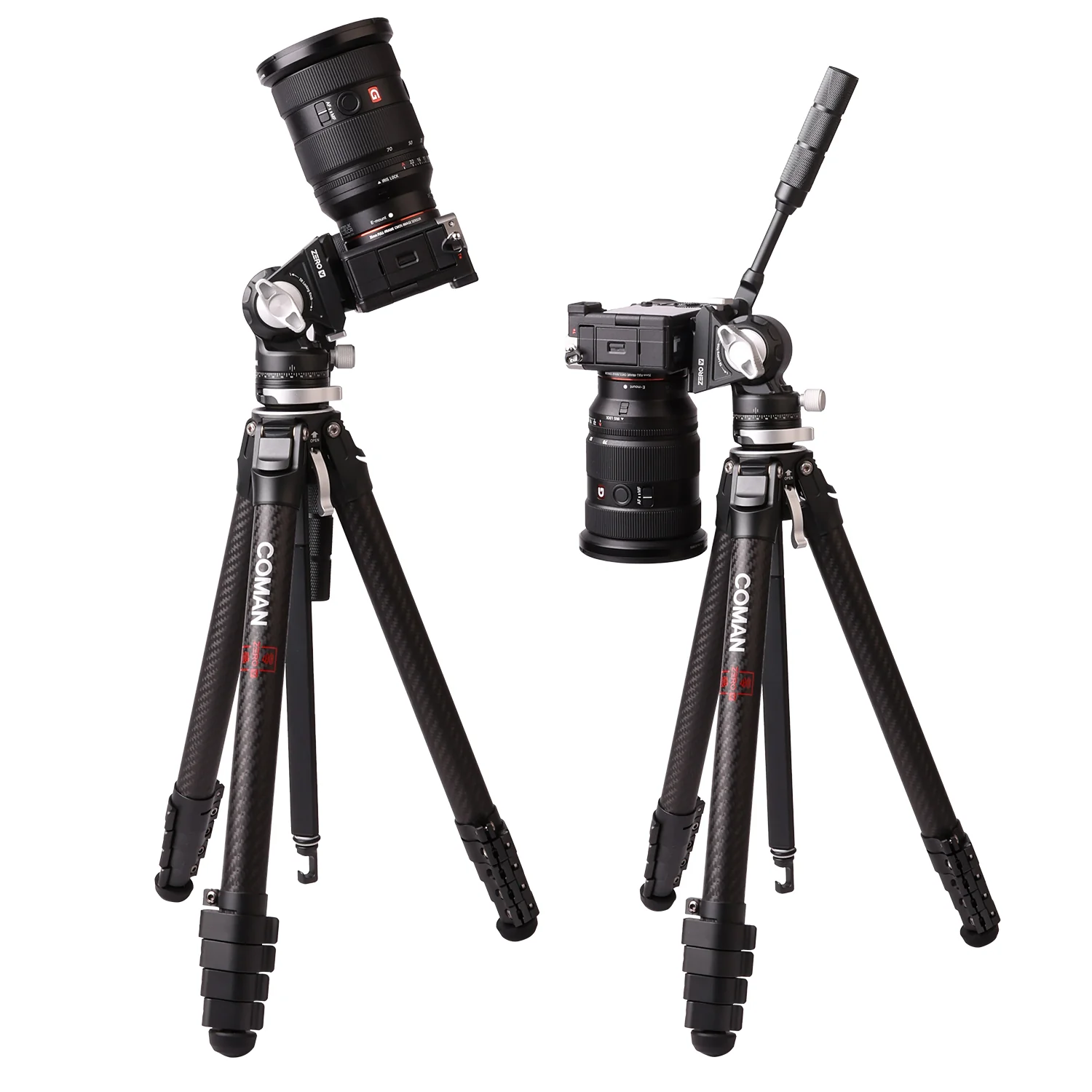 COMAN Zero V Carbon Fiber Travel Tripod for DSLR Cameras - Image 6